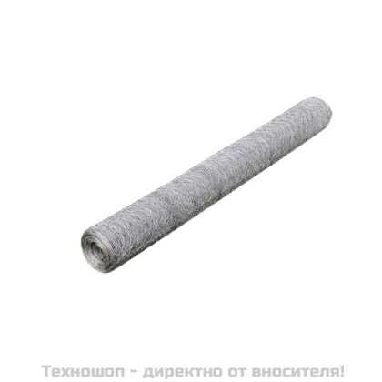 Кокошкарска мрежа, поцинкована стомана, 25x0,75 м, сребриста