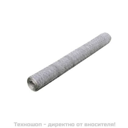 Кокошкарска мрежа, поцинкована стомана, 25x1 м, сребриста