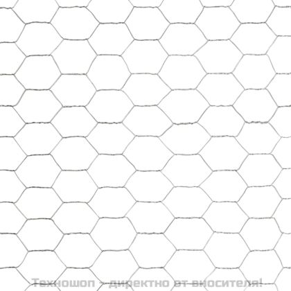 Кокошкарска мрежа, поцинкована стомана, 25x1,2 м, сребриста