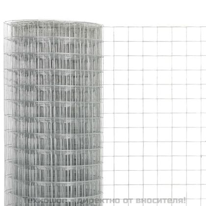 Кокошкарска мрежа, поцинкована стомана, 25x0,5 м, сребриста