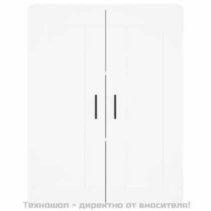 Стенни шкафове, 2 бр, бели, инженерно дърво