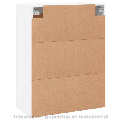 Стенни шкафове, 2 бр, бели, инженерно дърво