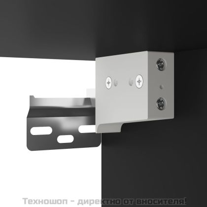 Стенни шкафове, 2 бр, черни, инженерно дърво