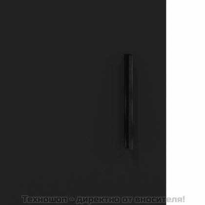 Стенни шкафове, 2 бр, черни, инженерно дърво