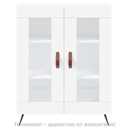 Висок шкаф, бял, 69,5x34x180 см, инженерно дърво