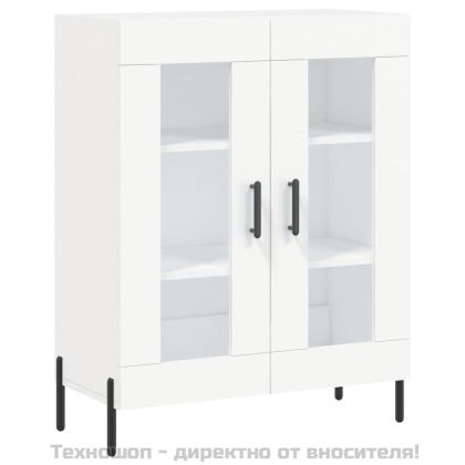 Висок шкаф, бял, 69,5x34x180 см, инженерно дърво