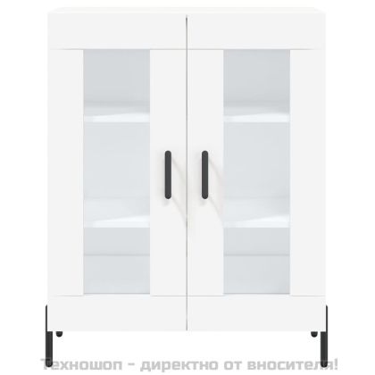 Висок шкаф, бял, 69,5x34x180 см, инженерно дърво