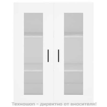 Висок шкаф, бял, 69,5x34x180 см, инженерно дърво