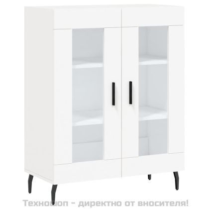 Висок шкаф, бял, 69,5x34x180 см, инженерно дърво