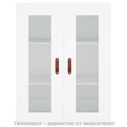 Висок шкаф, бял, 69,5x34x180 см, инженерно дърво