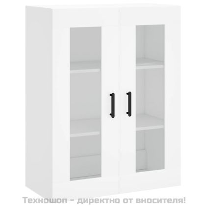 Висок шкаф, бял, 69,5x34x180 см, инженерно дърво