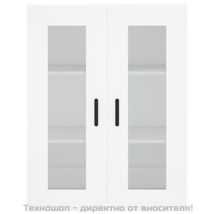 Висок шкаф, бял, 69,5x34x180 см, инженерно дърво