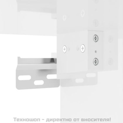 Висок шкаф, бял гланц, 34,5x34x180 см, инженерно дърво