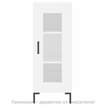 Висок шкаф, бял, 34,5x34x180 см, инженерно дърво