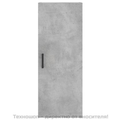 Висок шкаф, бетонно сив, 34,5x34x180 см, инженерно дърво