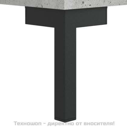 Висок шкаф, бетонно сив, 34,5x34x180 см, инженерно дърво