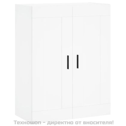 Висок шкаф, бял, 69,5x34x180 см, инженерно дърво