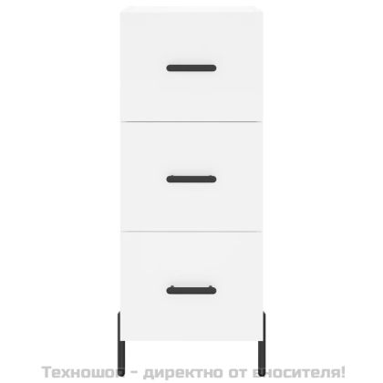 Висок шкаф, бял, 34,5x34x180 см, инженерно дърво