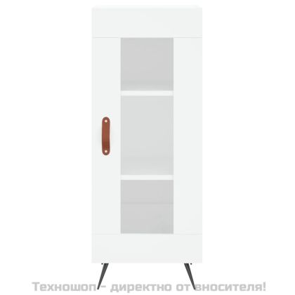 Висок шкаф, бял, 34,5x34x180 см, инженерно дърво