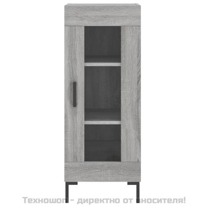 Висок шкаф, сив сонома, 34,5x34x180 см, инженерно дърво