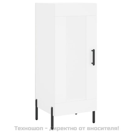 Висок шкаф, бял, 34,5x34x180 см, инженерно дърво