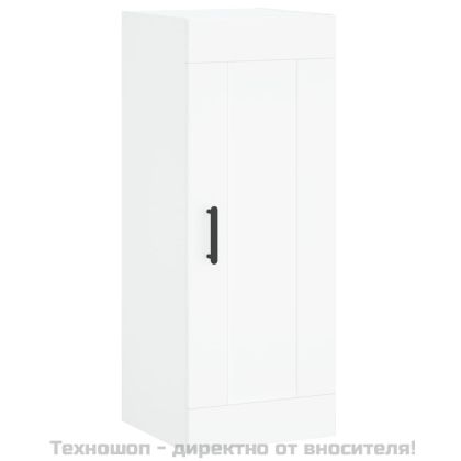 Висок шкаф, бял, 34,5x34x180 см, инженерно дърво