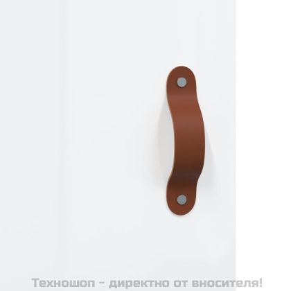 Висок шкаф, бял гланц, 34,5x34x180 см, инженерно дърво