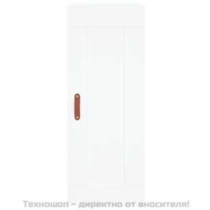 Висок шкаф, бял, 34,5x34x180 см, инженерно дърво