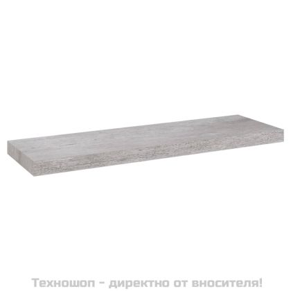 Окачени стенни рафтове, 2 бр, бетонно сиви, 80x23,5x3,8 см, МДФ