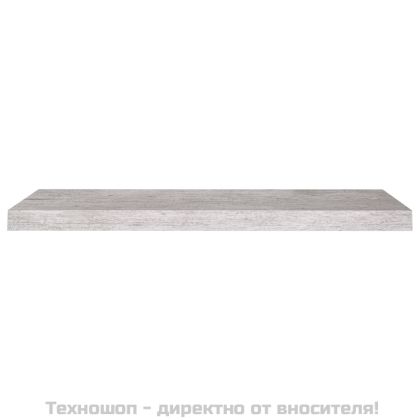 Окачени стенни рафтове, 2 бр, бетонно сиви, 80x23,5x3,8 см, МДФ