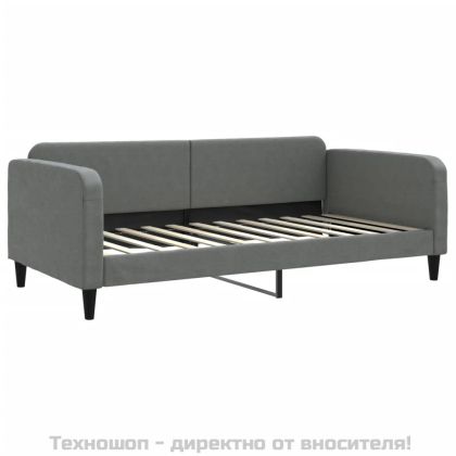 Кушетка, сива, 100x200 см, плат