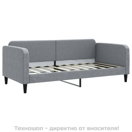 Кушетка, светлосива, 90x190 см, плат