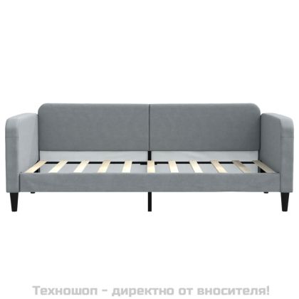 Кушетка, светлосива, 90x190 см, плат