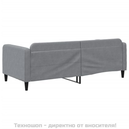 Кушетка, светлосива, 90x190 см, плат