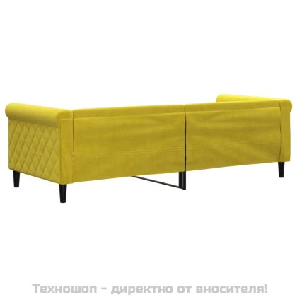 Кушетка, жълта, 80x200 см, кадифе