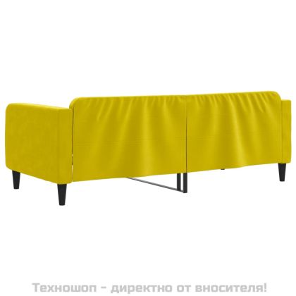 Кушетка, жълта, 90x200 см, кадифе