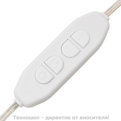LED тоалетка с 2 шкафа, бял гланц, инженерно дърво