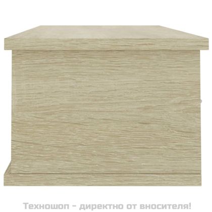 Стенен рафт с чекмеджета, дъб сонома, 88x26x18,5 см