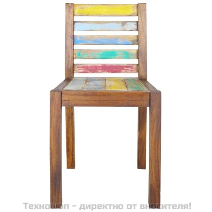 Трапезни столове, 2 бр, регенерирано дърво масив