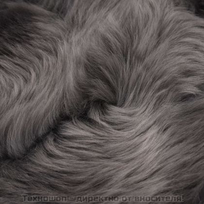 Подложки за столове 2 бр светлосиви 40x40 см истинска овча кожа