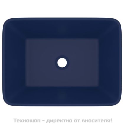 Луксозна мивка, матово тъмносиня, 41x30x12 см, керамика