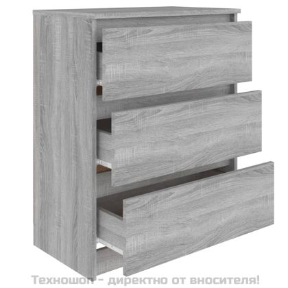 Сайдборд, сив сонома, 60x35x76 см, инженерно дърво