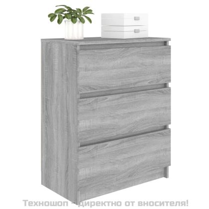 Сайдборд, сив сонома, 60x35x76 см, инженерно дърво