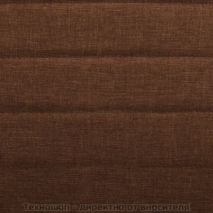 Трапезни столове, 2 бр, кафяви, текстил