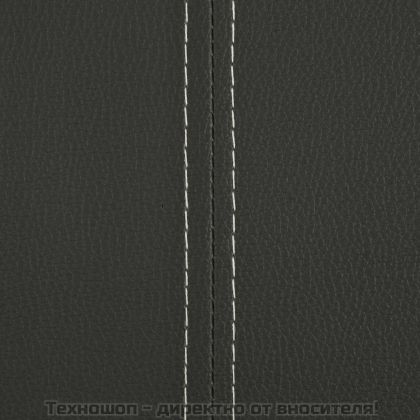 Конзолни трапезни столове, 6 бр, сиви, изкуствена кожа