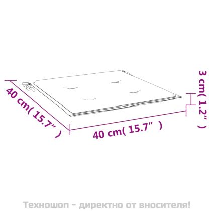 Възглавници за столове 6 бр антрацит 40x40x4 см Оксфорд плат