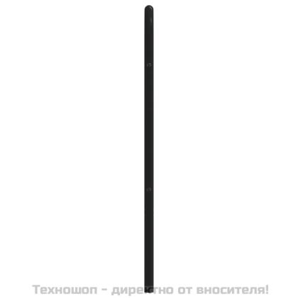 Метална табла за глава, черна, 75 см