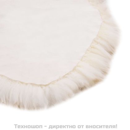 Килим от овча кожа, 60х90 см, кафяв меланж