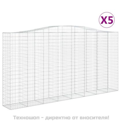Габионни кошници арка 5 бр 400x50x200/220 см поцинковано желязо