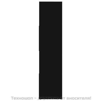 Библиотека/разделител за стая, черна, 105x24x102 см